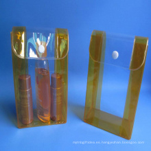 Bolso cosmético plástico transparente del PVC de la manera promocional reutilizable para hacer publicidad, cosméticos
